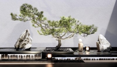 新中式假山水景3D模型下载